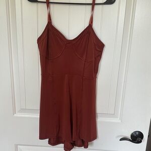RVCA Women's Burgundy Romper